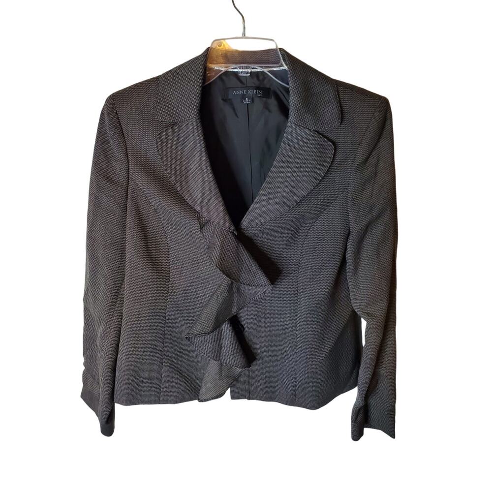 Anne Klein Ruffle Front Concealed Button Blazer J… - image 1